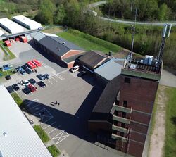 Luftaufnahme Gebäude Feuerwehrzentrale