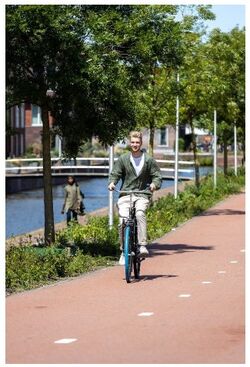 Student auf Fahrrad