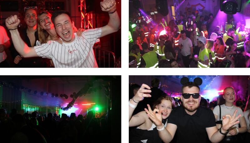 Fotocollage verschiedener Fotos der Semesterpartys