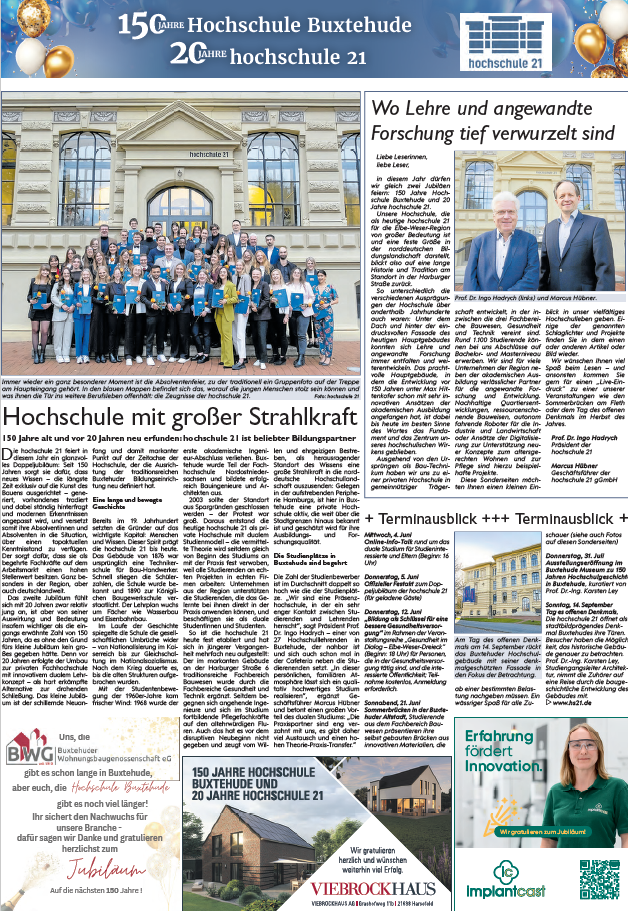 Miniatur-Zeitungsseite der Sonderseiten des Tageblatts.